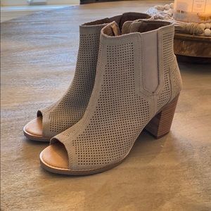 Toms peep toe booties